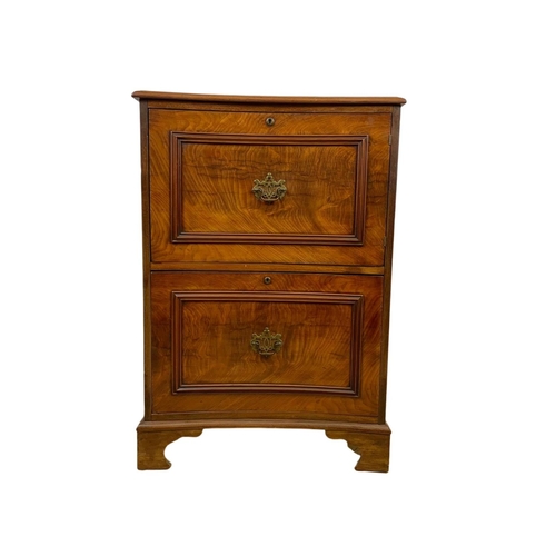 1000 - A vintage mahogany Georgian style bowfront stereo cocktail cabinet. Made with 19th century parts. 69... 