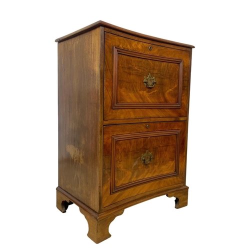 1000 - A vintage mahogany Georgian style bowfront stereo cocktail cabinet. Made with 19th century parts. 69... 