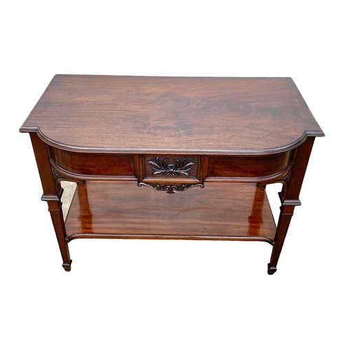 996 - An Edwardian mahogany side table in the Georgian Adams style. 99 x 55 x 77cm