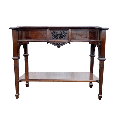 996 - An Edwardian mahogany side table in the Georgian Adams style. 99 x 55 x 77cm