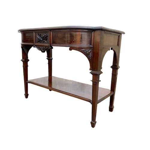 996 - An Edwardian mahogany side table in the Georgian Adams style. 99 x 55 x 77cm