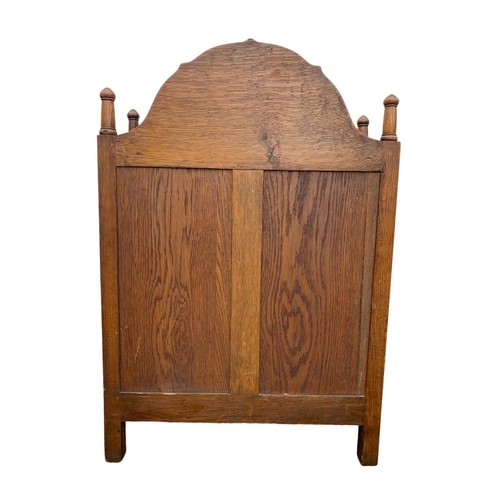 1006 - A late Victorian oak umbrella stick stand. Circa 1890/1900. 61.5 x 22.5 x 91cm.