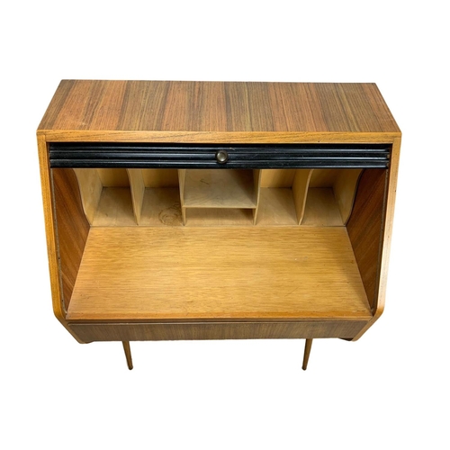 984 - A 1950’s walnut and beech writing bureau with drawer. 67 x 41 x 101.5cm