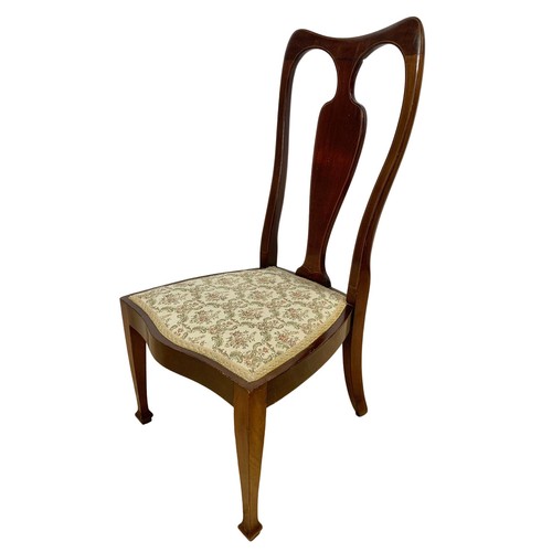 934 - 2 small Edwardian inlaid mahogany nursing chairs