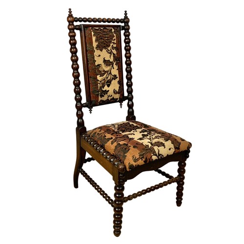 991 - A Victorian simulated rosewood bobbin turn side chair