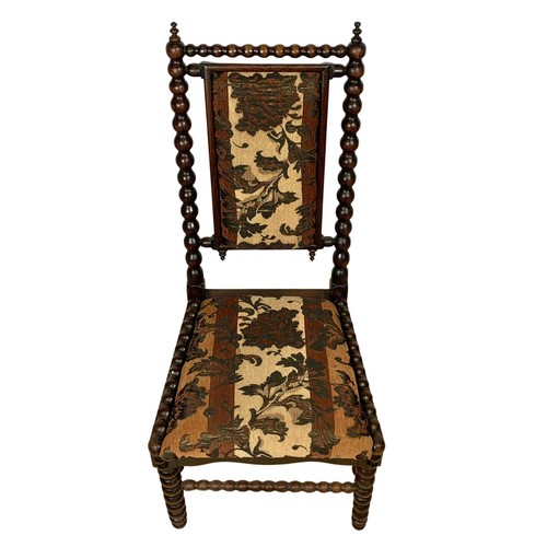 991 - A Victorian simulated rosewood bobbin turn side chair