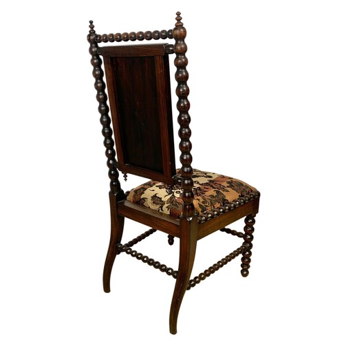 991 - A Victorian simulated rosewood bobbin turn side chair