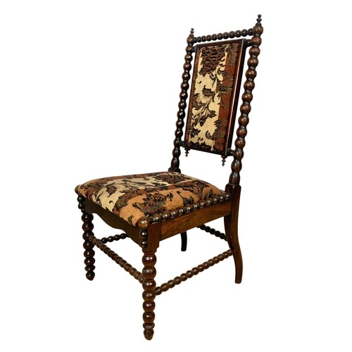 991 - A Victorian simulated rosewood bobbin turn side chair