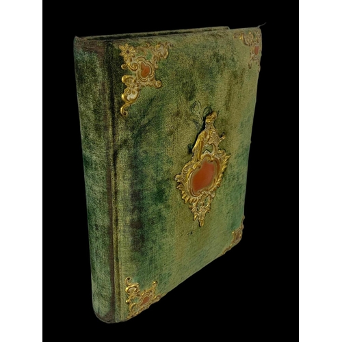 1 - A Victorian brass bound photo album book. 22 x 6 x 27.5cm.