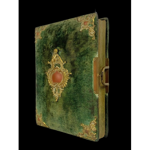 1 - A Victorian brass bound photo album book. 22 x 6 x 27.5cm.