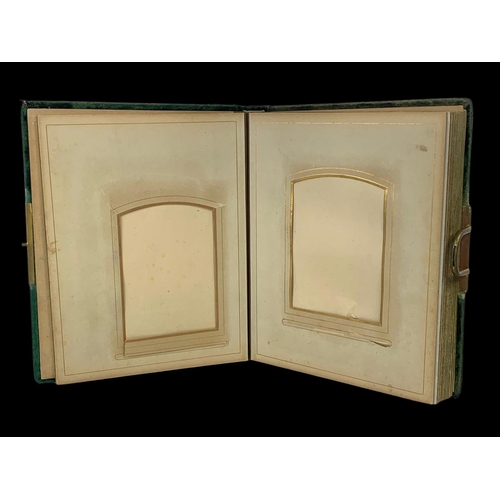 1 - A Victorian brass bound photo album book. 22 x 6 x 27.5cm.