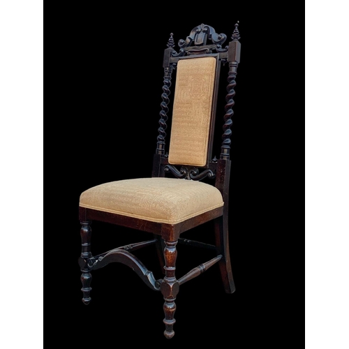 1003 - A Victorian rosewood barley twist side chair. Circa 1870