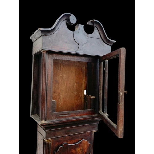 1009 - A Victorian long case clock with weights. 212cm