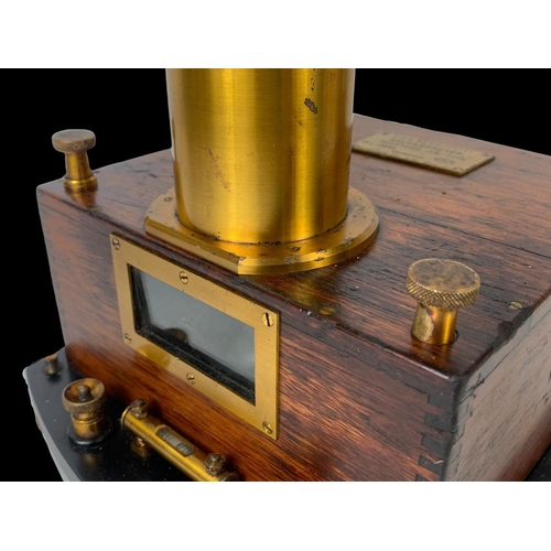 101 - A Steampunk lamp made from a High Sensitivity Galvanometer with shade base measures 22 x 22 x 40cm