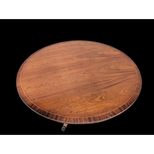 1041 - Mahogany inlaid turnover dining table. 121.5x78.5cm