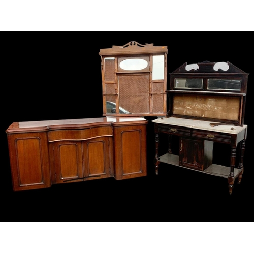 1044 - 3 piece of Victorian furniture for restoration