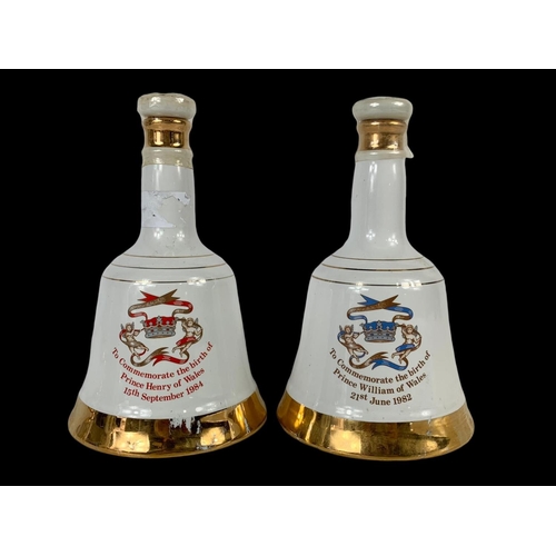 154 - 2 unopened Commemorative Bell’s Scotch Whisky decanters. 50cl.