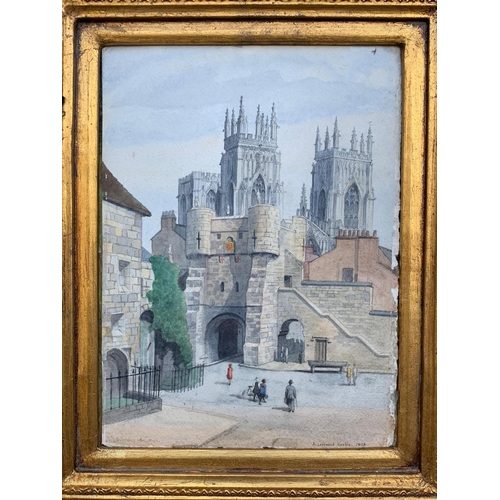 175 - An oil painting in an ornate gilt frame. A. Lockwood Keeble. 1939. 56.5 x 11 x 66.5cm including fram... 