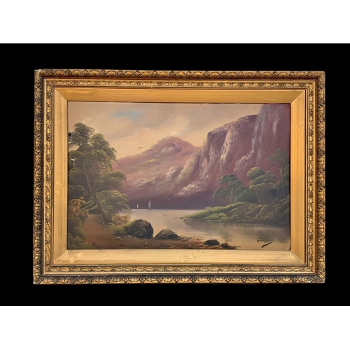 178 - 2 19th century/ early 20th century oil painting in gilt frames. Paintings measure 84 x 59cm. Frames ... 