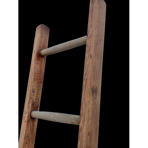 188 - A vintage pine ladder. 185cm.