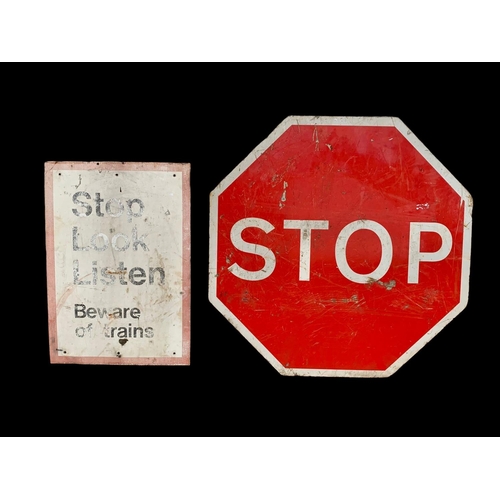 190 - 2 enamel railway signs. Largest 75 x 75cm