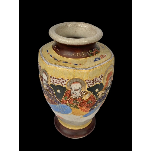 399 - An early 20th century Japanese Satsuma vase. Circa 1900-1920. 24cm.