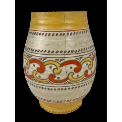 407 - A Charlotte Rhead vase for Crown Ducal. Circa 1932-1938. 18cm.