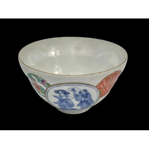 437 - A Chinese egg shell tea cup. Circa 1800. 9.5 x 5.5cm.