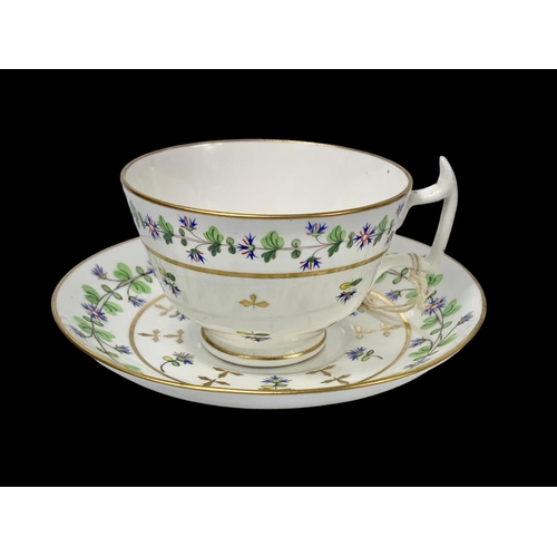 439 - A 19th century Crown Derby cup and saucer. Circa 1860.