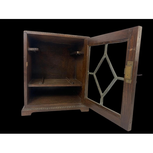 44 - An Edwardian smokers cabinet. 24.5 x 17.5 x 29cm.