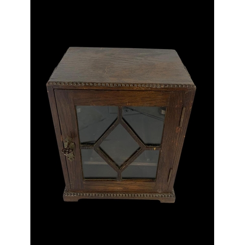 44 - An Edwardian smokers cabinet. 24.5 x 17.5 x 29cm.