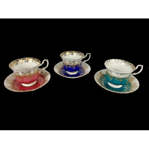 472 - A set of Royal Albert Regal Series cups and saucers.