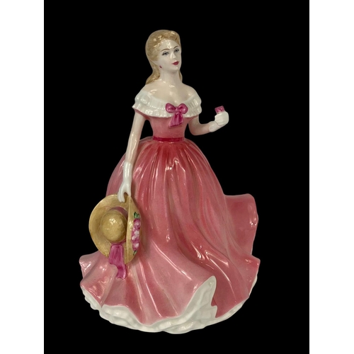 485 - 3 Royal Doulton figurines. Rosie 16 x 22cm. Deborah 17 x 21cm and Amanda 10 x 13cm.