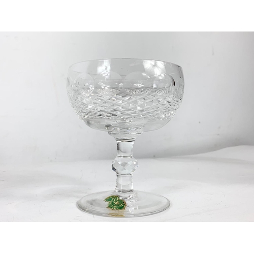 490 - A set of 6 Waterford crystal Colleen champagne glasses. 9.5 x 11cm.