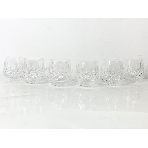 494 - A set of 6 Waterford crystal Lismore 9oz Roly Poly whisky tumblers.