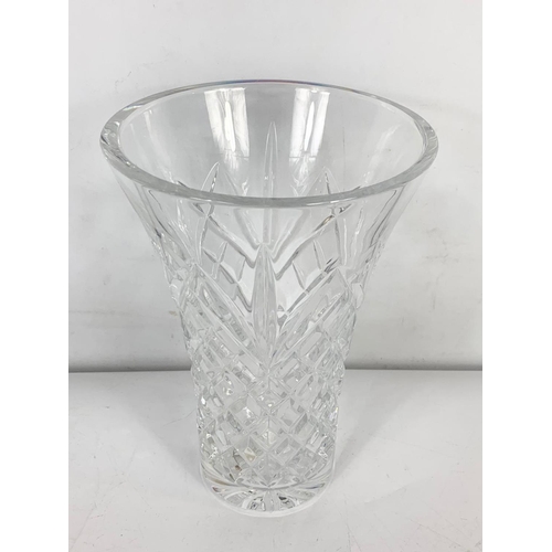 496 - A Waterford crystal Araglin vase. 21.5cm.