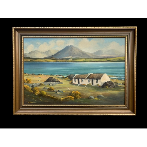50 - An oil painting by J. J. O’Neill. Renvyle Connemara, Co Donegal. Painting measures 76 x 51cm. Frame ... 