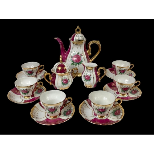 570 - A 15 piece ornate tea set.