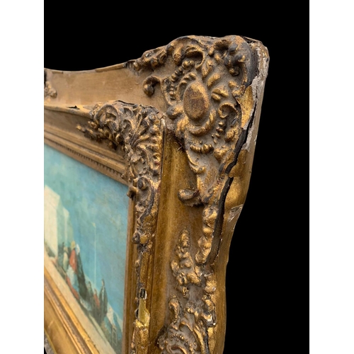 58 - A pair of early 20th century oleographs in ornate gilt frames. W. M. Chase. 79 x 44cm including fram... 