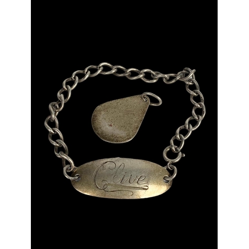 657 - 2 silver bracelets and pendant.