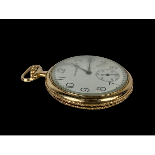 663 - A Hamilton 14ct gold 900 escapement movement. 1910.