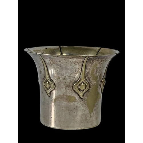 7 - A late 19th century Art Nouveau silver plated pot by Fenton Brothers LTD. circa 1896-1900. 12 x 9.5c... 