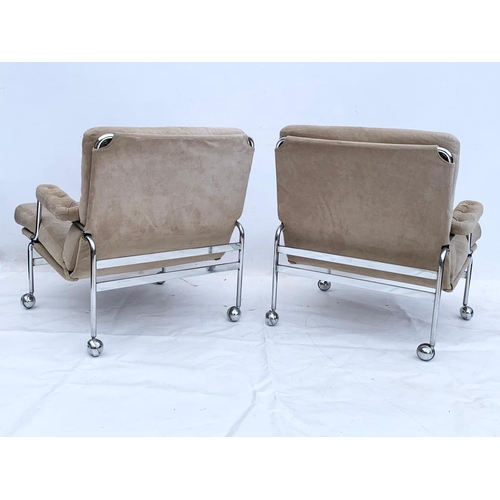 811 - A pair of Swedish “Karin” lounge chairs designed by Bruno Mathsson for DUX. 1970’s mid century Swede... 