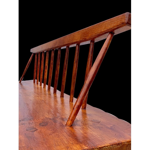 817 - A vintage “Conoid” bench in the manner of George Nakashima. Mid century 1960’s. 186 x 50 x 69cm