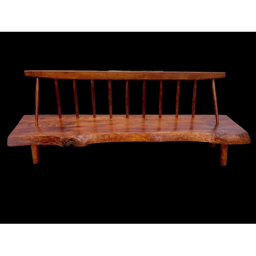 817 - A vintage “Conoid” bench in the manner of George Nakashima. Mid century 1960’s. 186 x 50 x 69cm