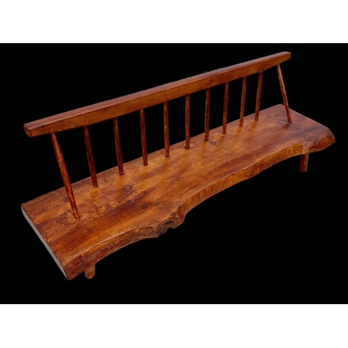 817 - A vintage “Conoid” bench in the manner of George Nakashima. Mid century 1960’s. 186 x 50 x 69cm