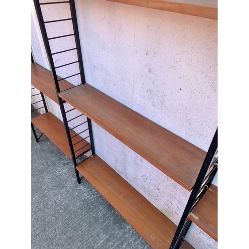 825 - A teak Ladderax shelving system designed by Robert Heal for Staples. Mid century. Circa 1962. 262 x ... 