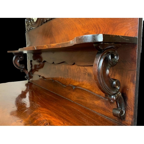 848 - A Victorian mahogany chiffonier, with drawer, carved gallery and a 2 door cupboard, Circa 1860. 114 ... 