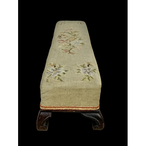 858 - A late 19th/early 20th century footstool. Circa 1890/1900. 89.5 x 25 x 18.5cm.