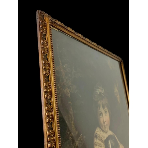 86 - A Victorian ornate gilt framed print. 41 x 51cm